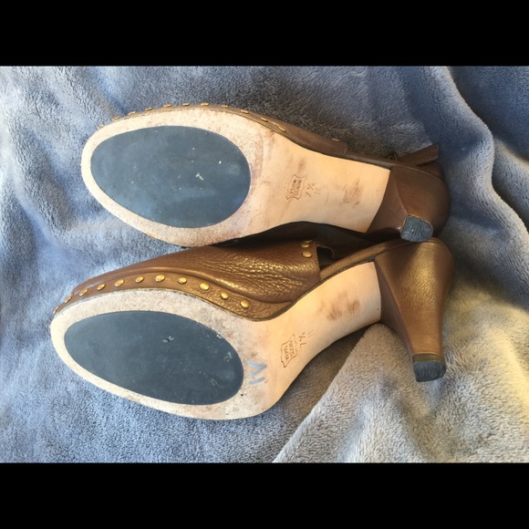 Vaneli leather Heels sz 7.5 N, peep toe - Picture 2 of 8